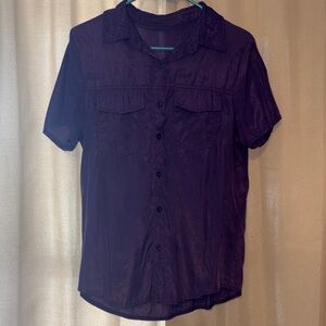 SHEIN Purple Button Down Shirt